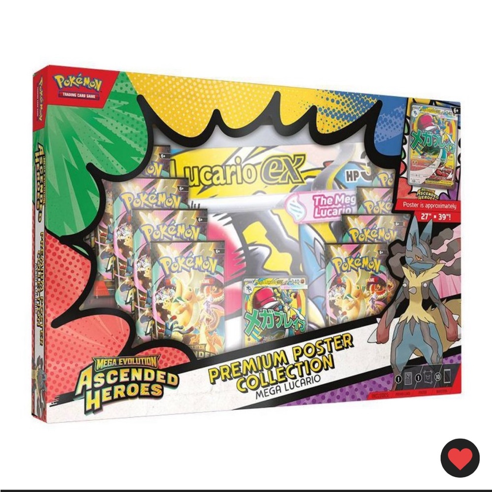 Pokémon Premium Poster Collection Mega Lucario - Yellow/Blue